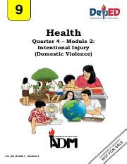 Quarter 4 Module 2: Intentional Injury (Domestic Violence).